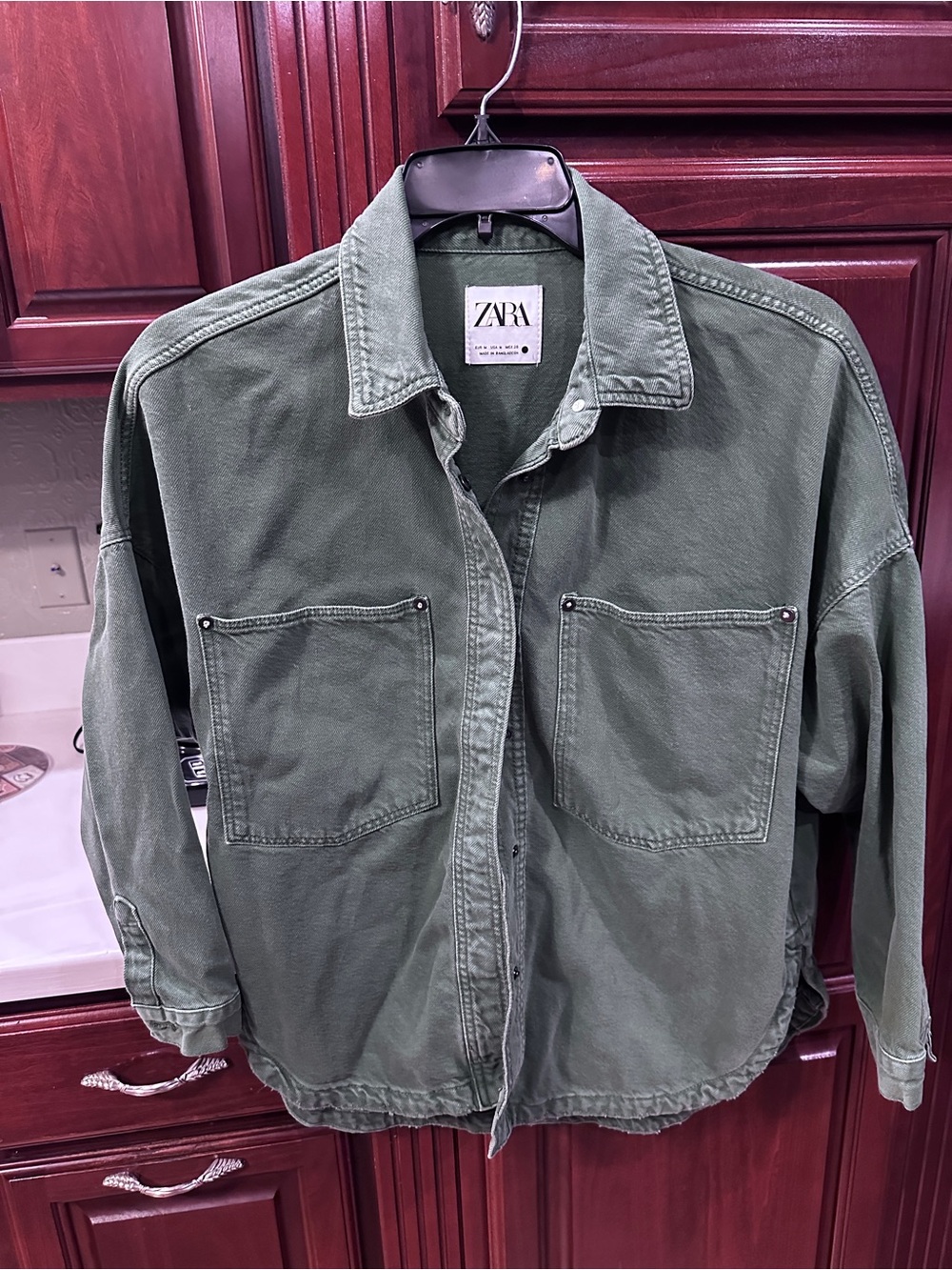 ZARA ladies oversized Jean Shirt Jacket - review measurements fits m/l